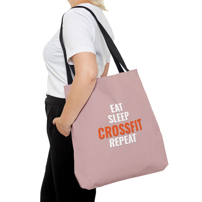 Eat Sleep CrossFit Repeat Tote Bag — Gym Workout Canvas Tote for CrossFitters