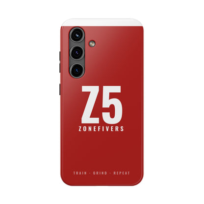 Z5 ZoneFivers Tough Phone Case – Red "Train • Grind • Repeat" Protective Cover