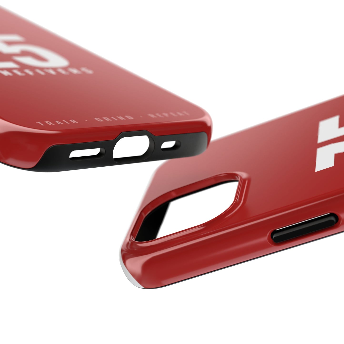 Z5 ZoneFivers Tough Phone Case – Red "Train • Grind • Repeat" Protective Cover