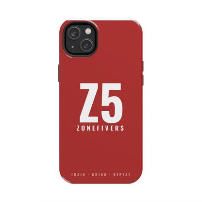 Z5 ZoneFivers Tough Phone Case – Red "Train • Grind • Repeat" Protective Cover