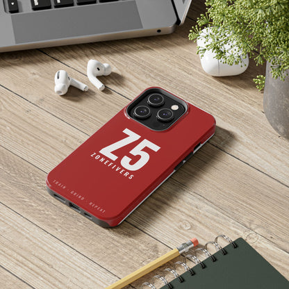 Z5 ZoneFivers Tough Phone Case – Red "Train • Grind • Repeat" Protective Cover
