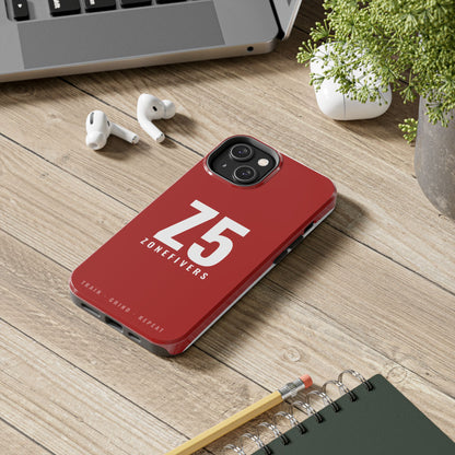 Z5 ZoneFivers Tough Phone Case – Red "Train • Grind • Repeat" Protective Cover