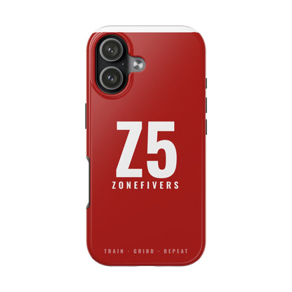 Z5 ZoneFivers Tough Phone Case – Red "Train • Grind • Repeat" Protective Cover