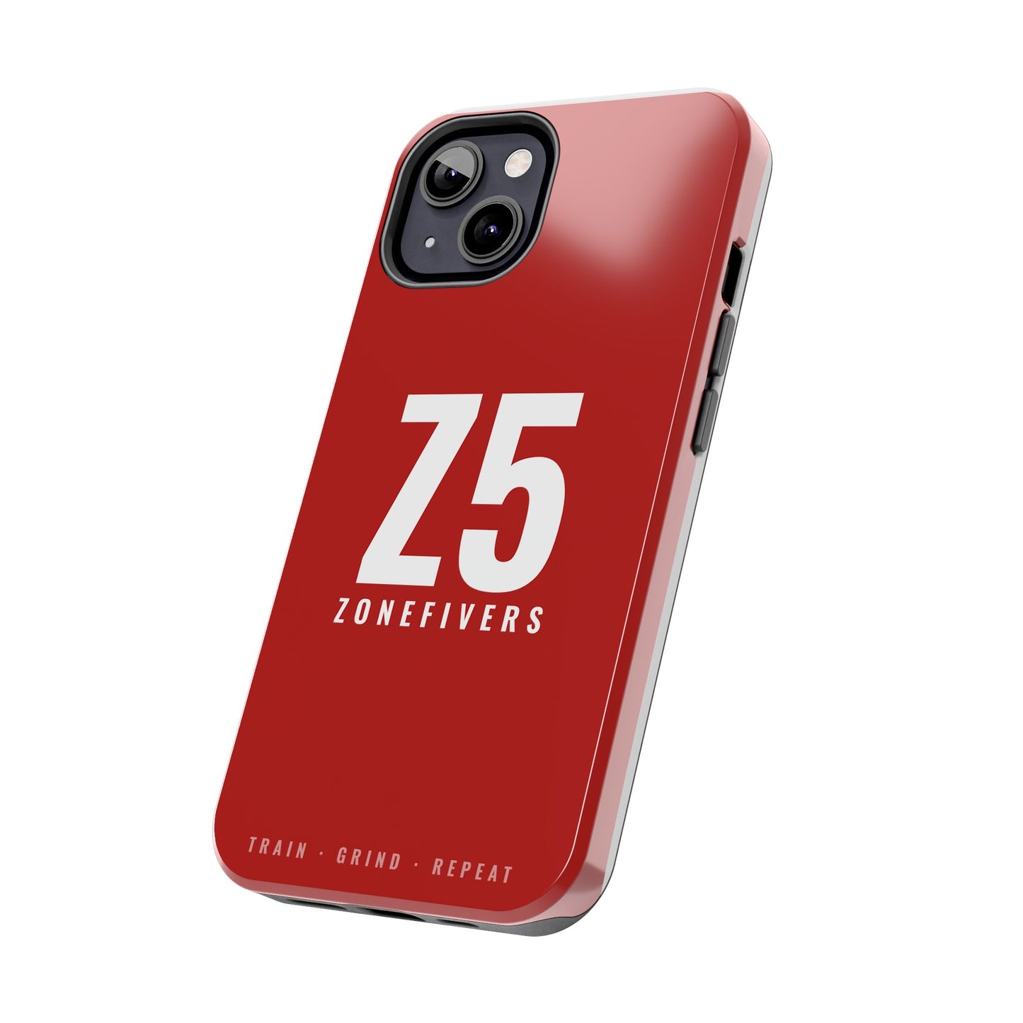 Z5 ZoneFivers Tough Phone Case – Red "Train • Grind • Repeat" Protective Cover